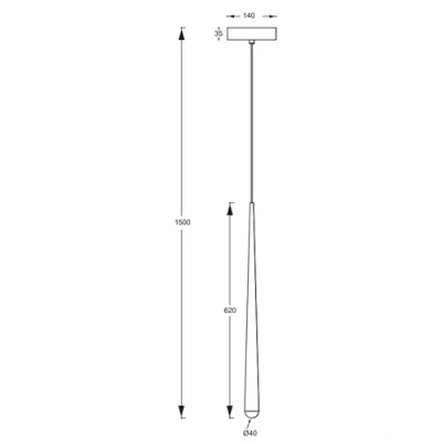 Piekaramā lampa CALA, 5.5W, 550lm, 2300+3000+4000K
