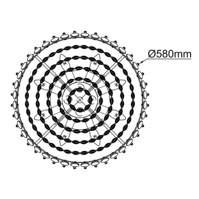 Pendant light MALIZIA, excl. 12xE14, max 40W