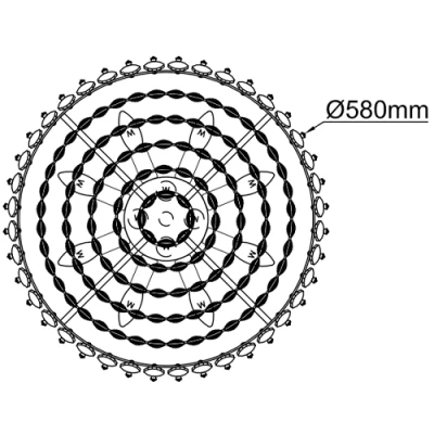 Griestu lampa MALIZIA, excl. 12xE14, max 40W