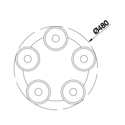 Piekaramā lampa BARRET, excl. 5xE14, max 10W