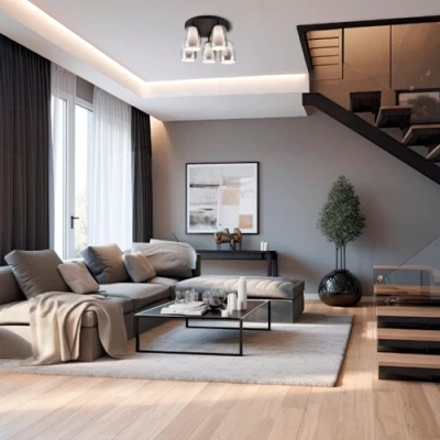 Griestu lampa BARRET, excl. 5xE14, max 10W