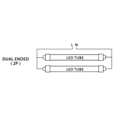 LED spuldze T8, 18W, 120cm, 1620lm, 4000K, elektrības pieslēgums no divām pusēm!