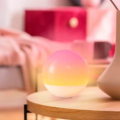 LED galda lampa, naktslampa - bumbiņa CANDY, 2W, RGB, IP20, Ø12cm