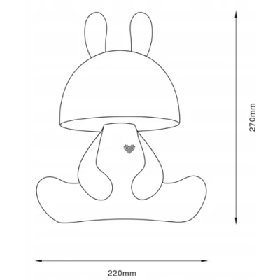LED galda lampa, naktslampa FANCY, 2.5W, 4000K, 59Lm, IP20, USB