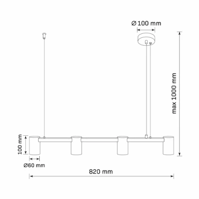 Piekaramā lampa MARIBEL, excl. 4xGU10, 4x12W, IP20