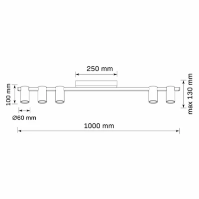 Piekaramā lampa MARIBEL, excl. 5xGU10, 4x12W, IP20