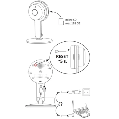 Камера видеонаблюдения с датчиком движения для помещений Wi-Fi SMART CAMERA COSMO W1 MINI TUYAsmart