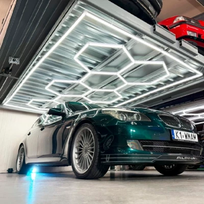 LED Griestu gaismekļu komplekts HEXAGON, 450W, 6500K, P44, 244 x 411 cm