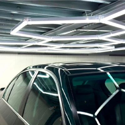 LED Griestu gaismekļu komplekts HEXAGON, 450W, 6500K, P44, 244 x 411 cm