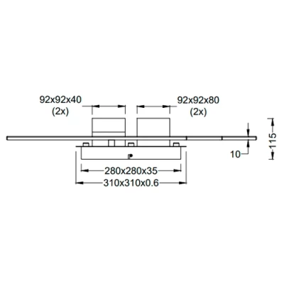 LED Ceiling lamp with remote ROGER, 35W, 2700-6500K, 4050Lm