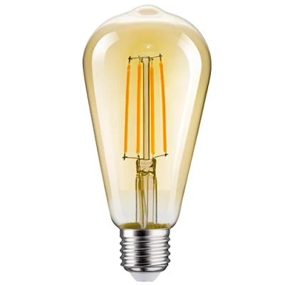 LED Filament bulb E27, ST64, 8W, 960lm, 3000K, 360°, amber