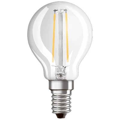 LED Filament bulb E14, G45, 4W, 520lm, 3000K, 360°