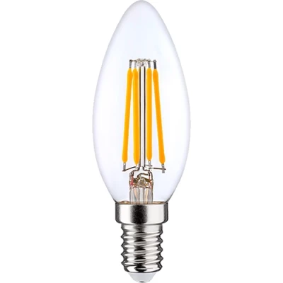 LED Filament bulb E14, C35, 6.5W, 950lm, 3000K, 360°