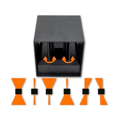 LED Facade light KIRA, 6W, 4000K, 180Lm, IP54, graphite