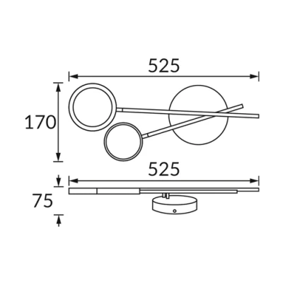 LED Sienas gaismeklis OMEGA LED V, 10W, 4200K, 1140Lm