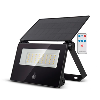 LED Āra prožektors ar saules bateriju, PIR sensoru un pulti 15W, 1300Lm, 4000K, IP65, Compact Solar Panel