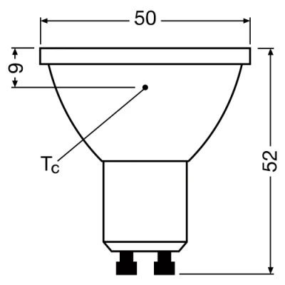 LED Bulb GU10, 8W, 750Lm, 3000K, 36°