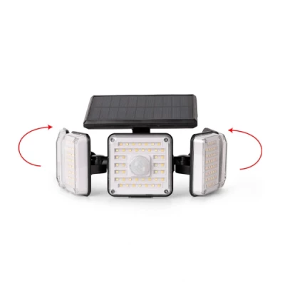 LED Fasādes gaismeklis ar saules bateriju, pulti un kustības sensoru, silti-neitrāli-auksti balts, IP44