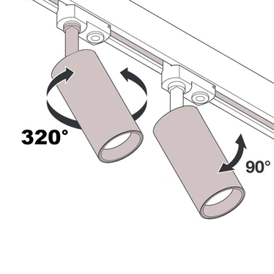 LED Рельсовый светильник IDAR, 1F, excl. GU10, max 35W, IP20