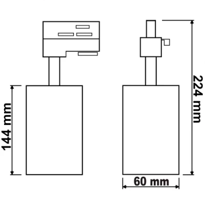 LED Рельсовый светильник IDAR, 1F, excl. GU10, max 35W, IP20