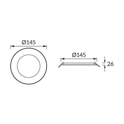 LED Built-in panel WAFEL LED C, 12W, CCT, 1610Lm, IP54