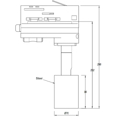 LED Rail light, 3F, excl. GU10, max 8W, IP20