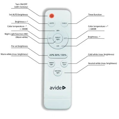 LED Ceiling light with remote control Oyster Pandora, 48W, CCT, 3100Lm, IP20
