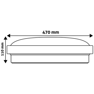 LED Ceiling light with remote control Oyster Pandora, 48W, CCT, 3100Lm, IP20