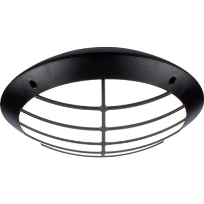 LED Ūdensizturīgs gaismeklis ar grille resti 24W, 3000K, 2400Lm, IP66, Ø 350 x 111 mm