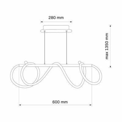LED Подвесной светильник EMMA, 38W, 4000K, 4450Lm