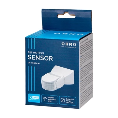 Infrasarkanais kustības sensors,180°, IP65, līdz 12m, 1200W