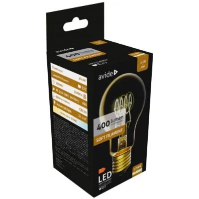 LED лампа filament, E27, A60, 1W, 400Lm, 2700K, 120°