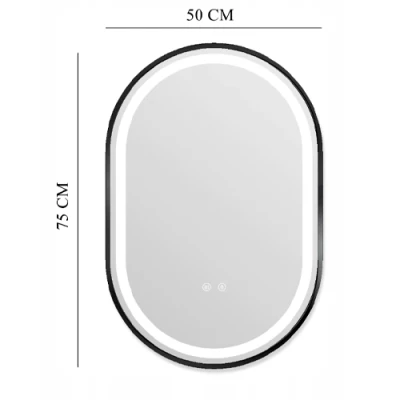 Spogulis ar LED apgaismojumu, 50x75 cm, 11.5W, Silti - neitrāli - auksti balts, IP44
