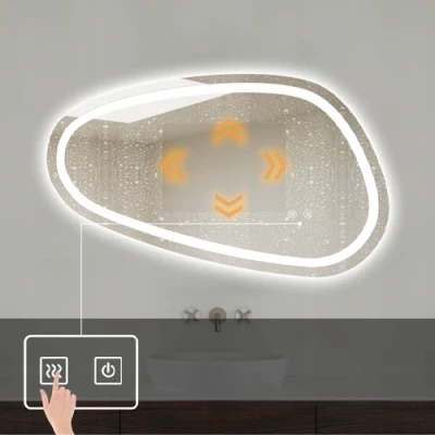 Spogulis ar LED apgaismojumu, 80x45 cm, 8.5W, Silti - neitrāli - auksti balts, IP44