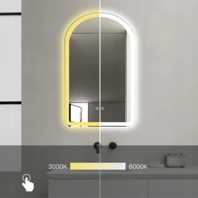 Spogulis ar LED apgaismojumu, 50x80 cm, 10W, Silti - neitrāli - auksti balts, IP44