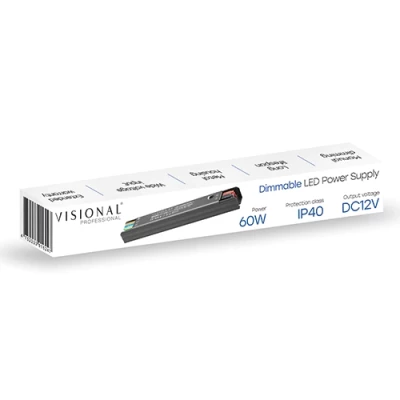 Dimmējams LED barošanas bloks 12V, 5A, 60W, IP40