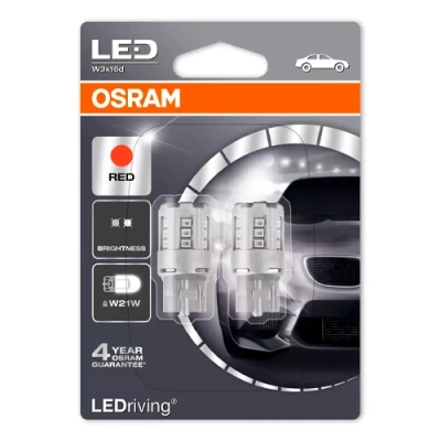 LED spuldzes W21W, 3W, sarkanas, LEDriving SL sērija