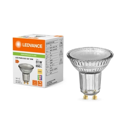 LED лампа GU10, 7W, 3000K, 650lm, 120°