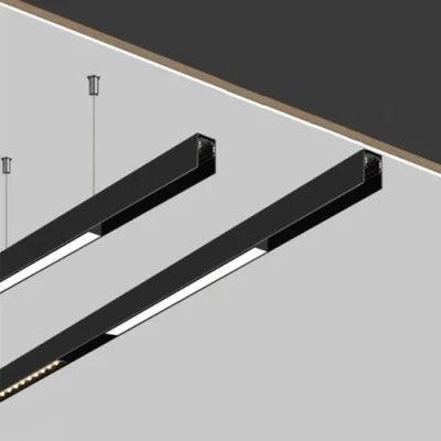 Surface mounted (hanging) 2m rail UENI for magnetic track lighting system