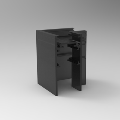 Stūra UENI L-veida savienotājs virsapmetuma montāžas sliedei