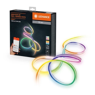Viedā neona LED lente 3m, 5W/m, RGBTW, IP44