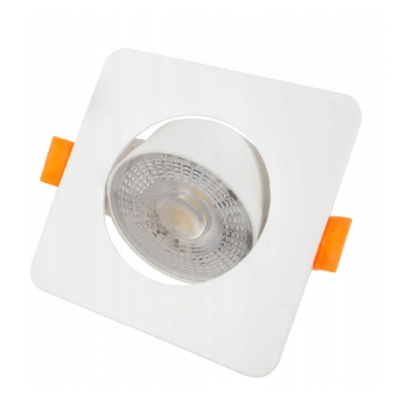 LED iebūvējams gaismeklis 3W , 5W , 7W, 3000K, 4000K, 6500K, 430 lm, 60°, balts, kvadrāta forma