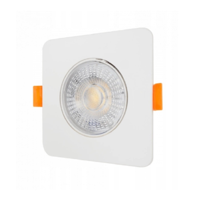 LED iebūvējams gaismeklis 3W , 5W , 7W, 3000K, 4000K, 6500K, 430 lm, 60°, balts, kvadrāta forma