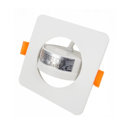 LED iebūvējams gaismeklis 3W , 5W , 7W, 3000K, 4000K, 6500K, 430 lm, 60°, balts, kvadrāta forma