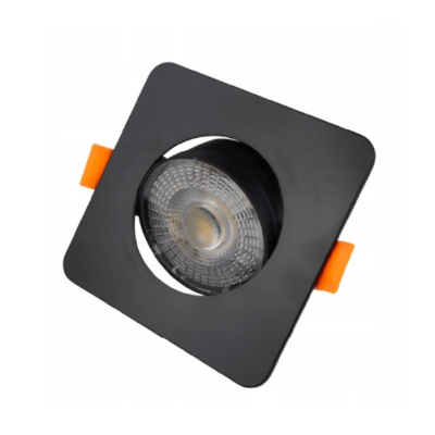 LED встраиваемый светильник 3W , 5W , 7W, 3000K, 4000K, 6500K, 430 lm, 60°, черный, квадратная форма
