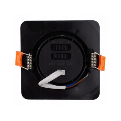 LED встраиваемый светильник 3W , 5W , 7W, 3000K, 4000K, 6500K, 430 lm, 60°, черный, квадратная форма