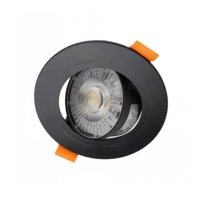 LED встраиваемый светильник 3W , 5W , 7W, 3000K, 4000K, 6500K, 430 lm, 60°, черный, круглая форма