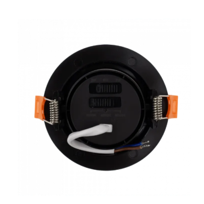 LED встраиваемый светильник 3W , 5W , 7W, 3000K, 4000K, 6500K, 430 lm, 60°, черный, круглая форма