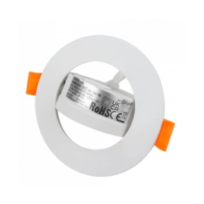 LED встраиваемый светильник 3W , 5W , 7W, 3000K, 4000K, 6500K, 430 lm, 60°, белый, круглая форма