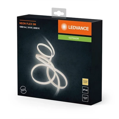 Neon LED strip 3m, 6.3W/m, 3000K, IP44